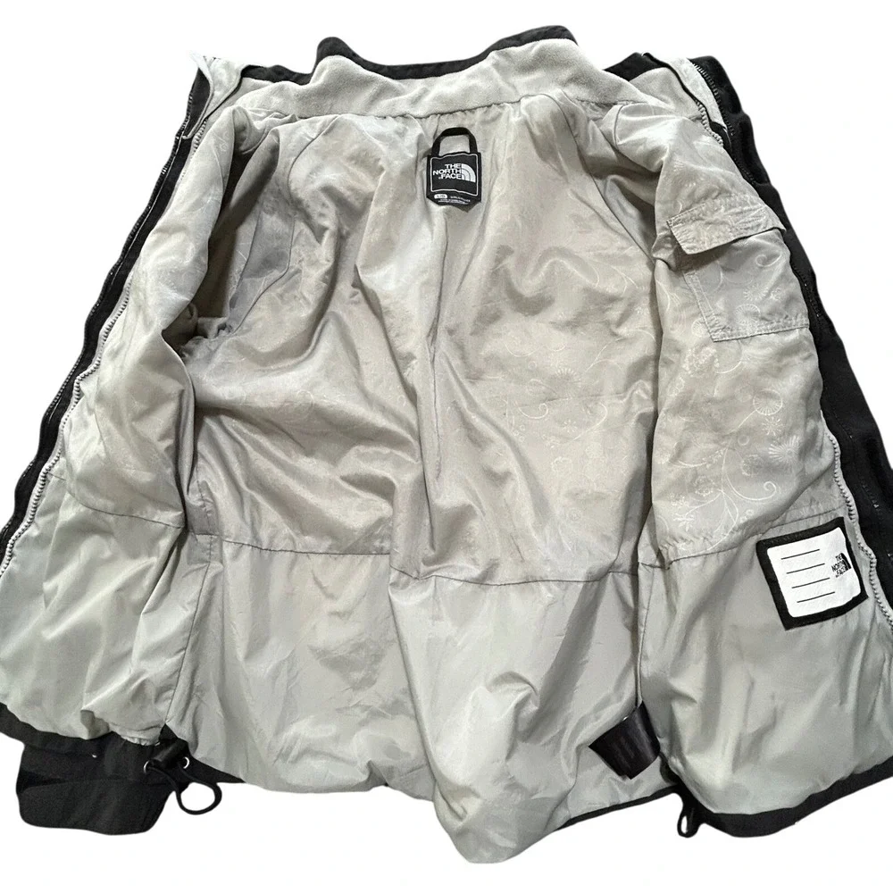 The North Face HyVent Girl's Jacket Large Black Waterproof Shell No Hood/Lining‎